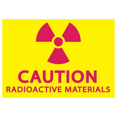 ZING Radiation Label, 5X7, 2/PK- Model 1928S